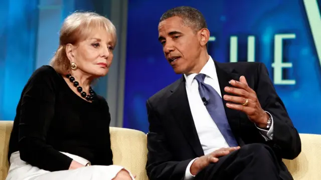 Barbara Walters con Barack Obama en The View