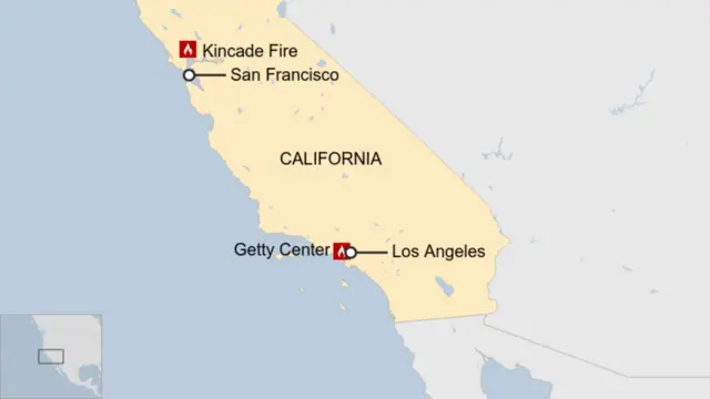 california, kebakaran, hutan, listrik, angin