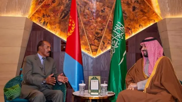 ፕረዚደንት ኤርትራ ኢሳይያስ ኣፈወርቅን ወራሲ ዓራት ስዑዲ ዓረብ መሓመድ ቢን ሳልማንን