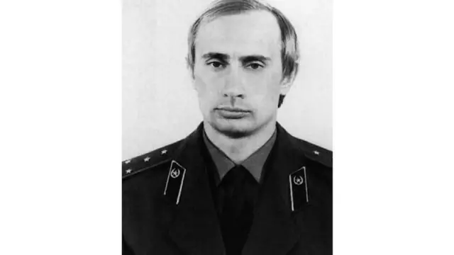 Young Vladimir Putin in KGB uniform