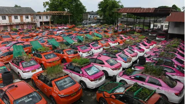 สหกรณ์บวรแท็กซี่ต้องเช่าที่ดินราว 1 ไร่ ภายในซอยบางแวก 6 เขตภาษีเจริญ ตั้งแต่เดือน ก.พ. 2564 เพื่อจอดรถแท็กซี่กว่า 200 คัน