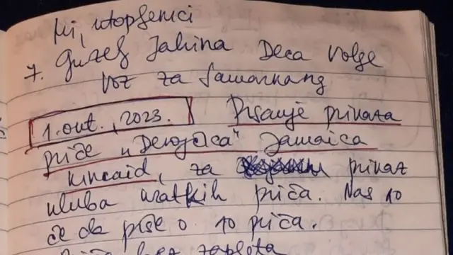 Beležnica Marije Jelovac