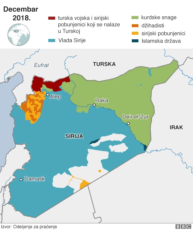 mapa sirije i regiona