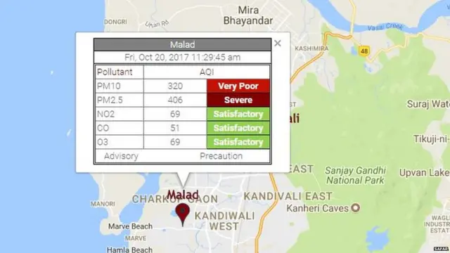 सफर संकेतस्थळावरचा मुंबईचा नकाशा