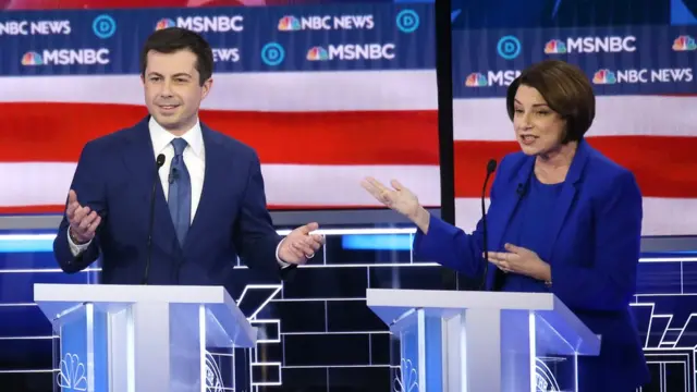 Pete Buttigieg ve Amy Klobuchar