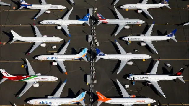 بوئینگ‌های ٧٣٧ مکس زمین‌گیر شده در سیاتل آمریکا