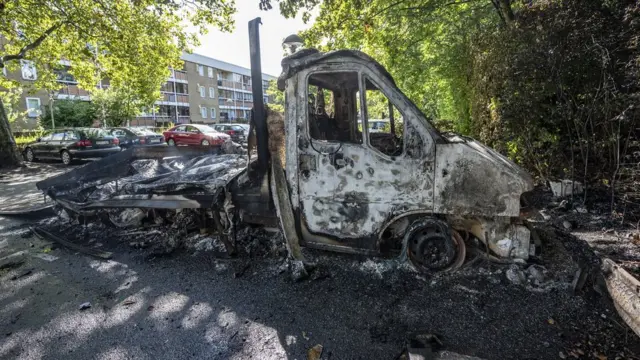 स्वीडन के माल्मो शहर में विरोध प्रदर्शन