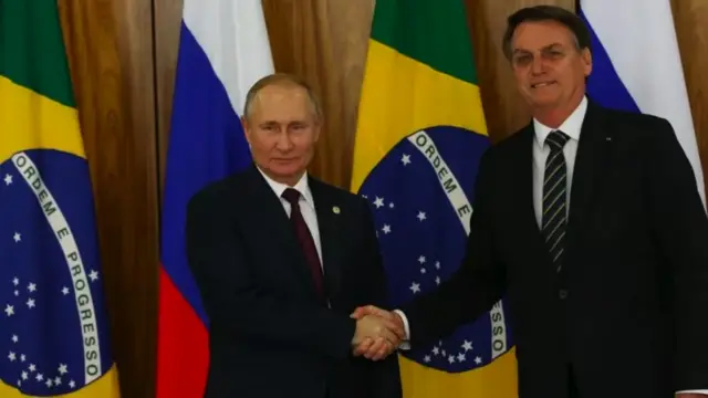 Putin iyo Bolsanaro, madaxweynaha Brazil
