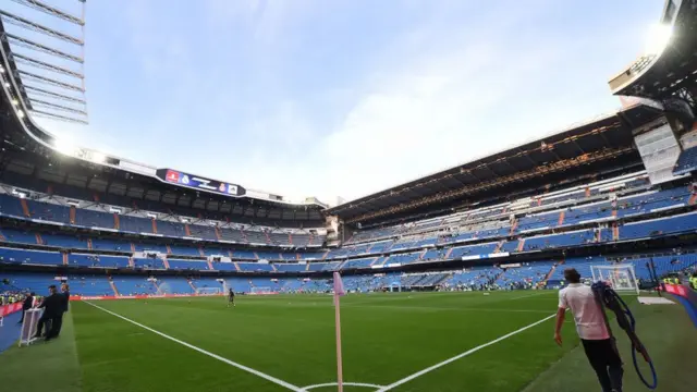 Vista del estadio Santiago Bernabéu