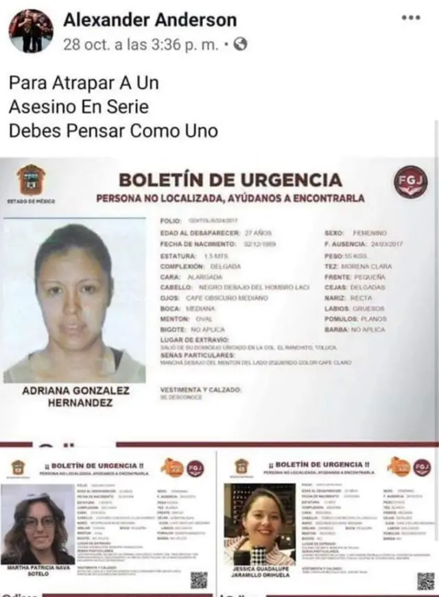 Post de Facebook de Óscar García Guzmán