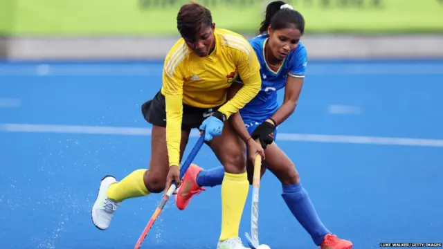 घाना और भारतीय हॉकी टीम का मैच