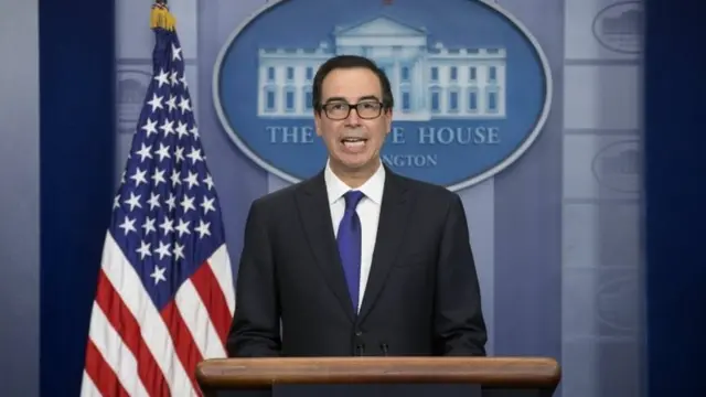 Steven Mnuchin en la Casa Blanca