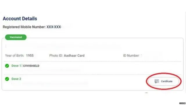 ਵੈਕਸੀਨੇਸ਼ਨ ਸਰਟੀਫਿਕੇਟ