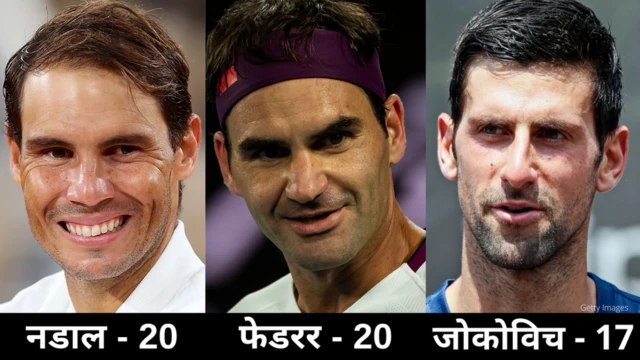 नडाल, फेडरर और जोकोविच