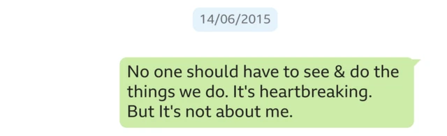 Pesan yang ditulis Lucy Letby, bertanggal 14 06 2015.