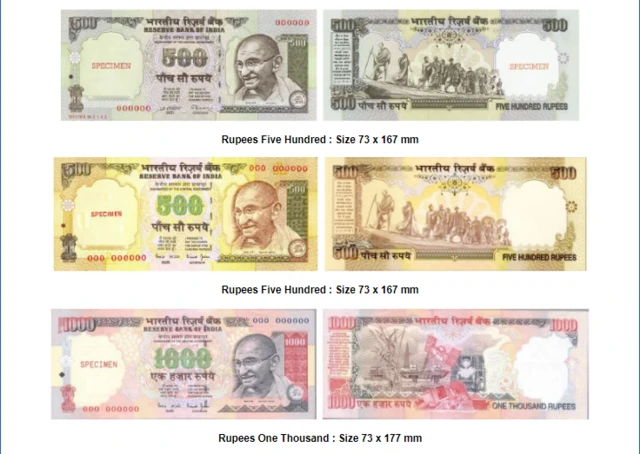 पाचशे हजारच्या नोटा