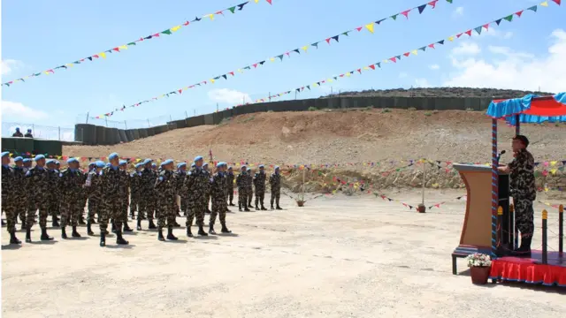 सिरियामा नेपाली शान्ति सैनिकलाई सम्बोधन गर्दै प्रधानसेनापति शर्मा