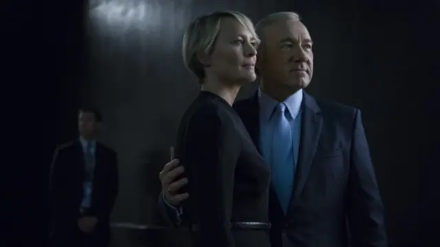 Claire y Frank Underwood personificados por Robin Wright y Kevin Spacey