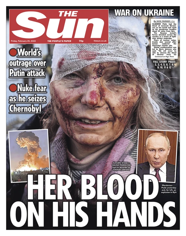 The Sun front page