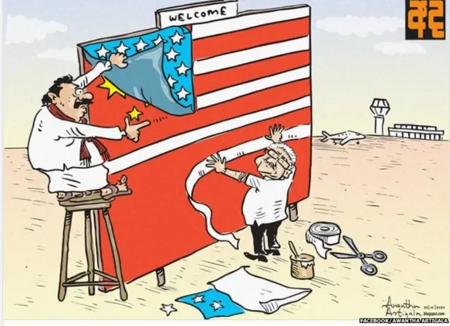 පොම්පෙඕ ගේ සංචාරය ගැන අවන්ත ආටිගල ගේ කාටුනයක්