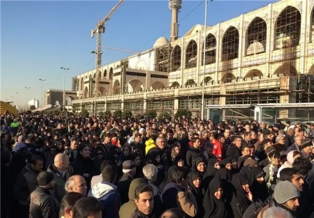 مراسم تشییع پیکر آتش‌نشانان