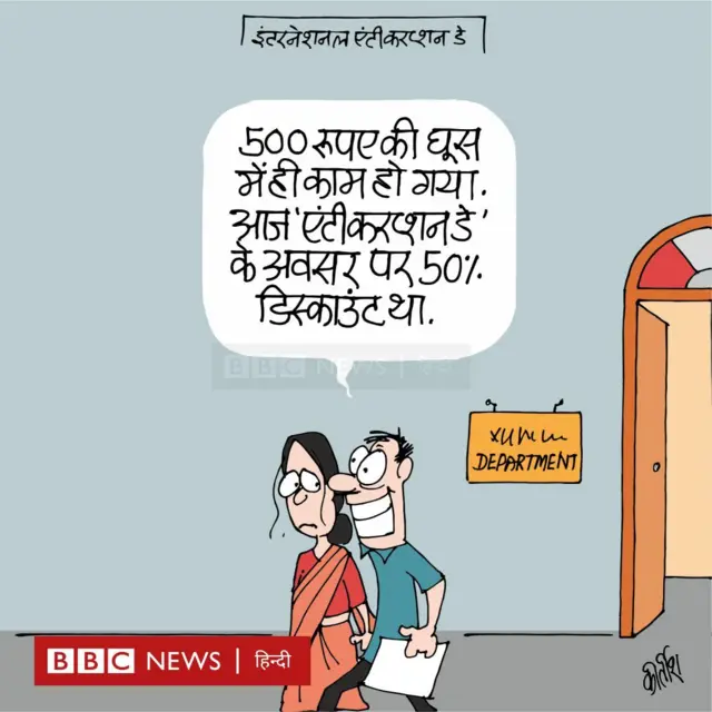 एंटी करप्शन डे पर आज का कार्टून