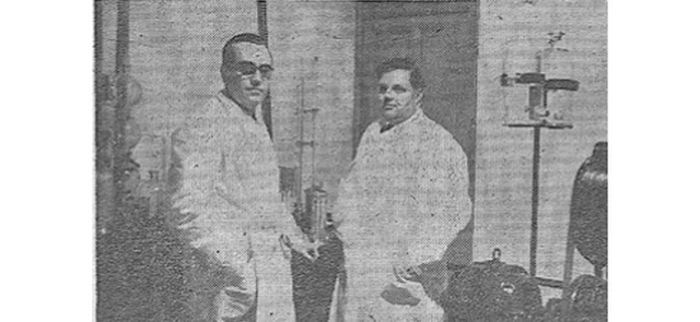 Albert Edward Wladimir Fülek Edler von Wittinghausen, "Filek", con un colaborador el Día de Palencia, el 12 de marzo de 1940.