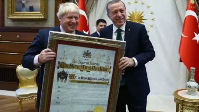 Boris Johnson ve Recep Tayyip Erdoğan