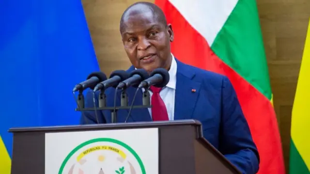 Perezida Touadera mu kiganiro n'abanyamakuru i Kigali kuwa kane tariki 05/08/2021