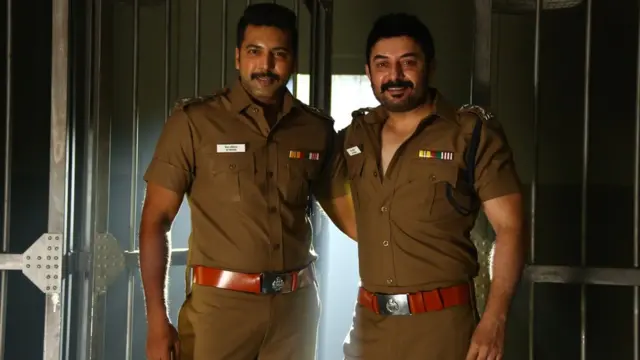 நடிகர்கள் ஜெயம் ரவி, அரவிந்த்சாமி