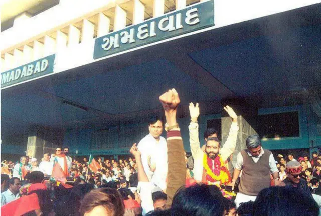 એકતા યાત્રા દરમિયાન લેવાયેલી તસવીર