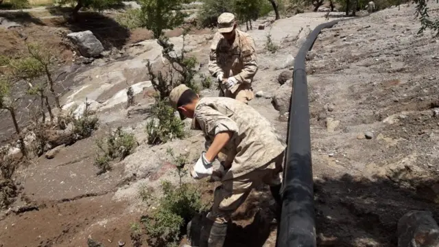 Labores de emergencia en el norte de Chile