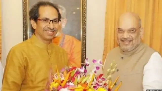 ઉદ્ધવ ઠાકરે તથા અમિત શાહ