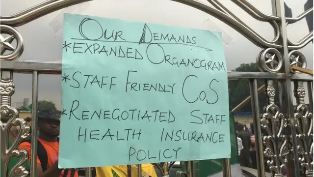 Nigeria Airport workers block NCAA office