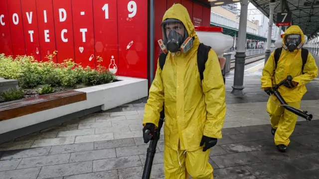 Дезинфекция Белорусского вокзала