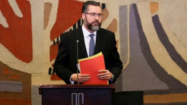 O ministro Ernesto Araújo