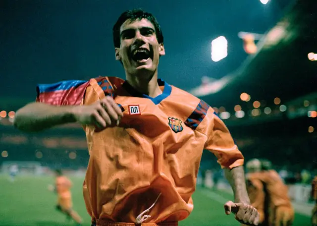 Pep Guardiola en 1992.