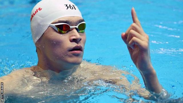 Sun Yang was a double Olympic gold medallist at London 2012 and won the men's 200m freestyle title in 2016