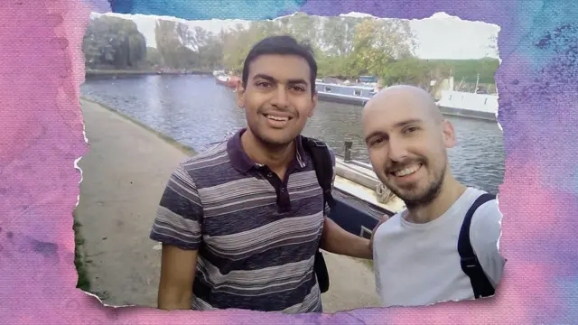 Jaabir Ramlugon y su novio Dale.