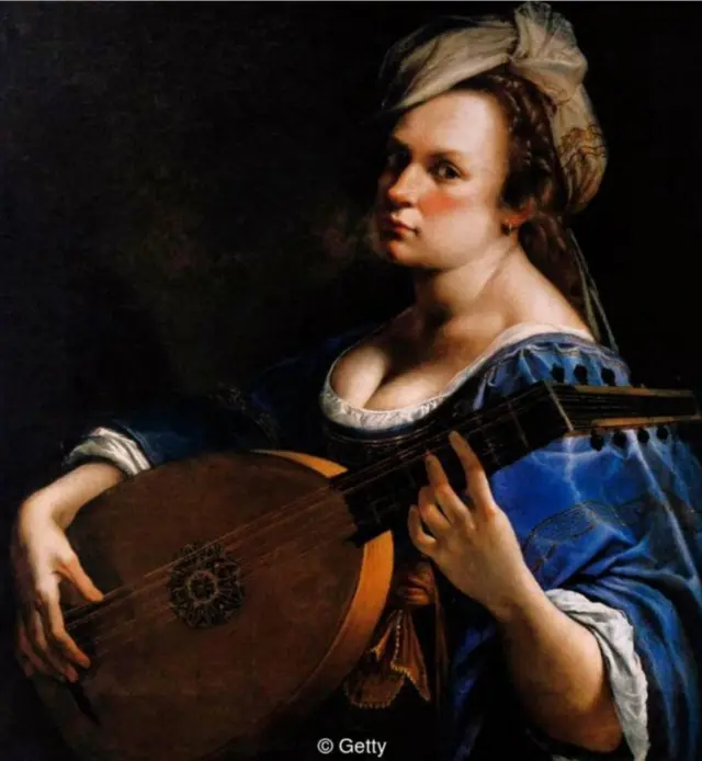 Self-Portrait as a Lute Player, dari 1615-18.