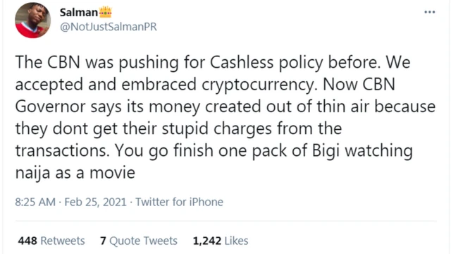 "CBN Governor cryptocurrency"