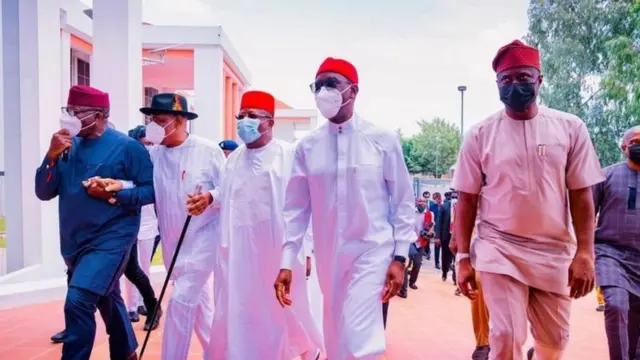 Some members of di Southern govnors forum for Delta state