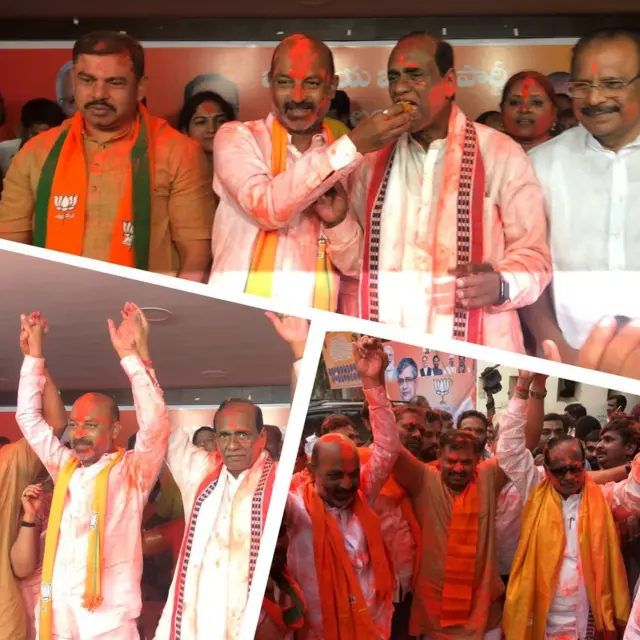 సంబరాలలో తెలంగాణ బీజేపీ నేతలు