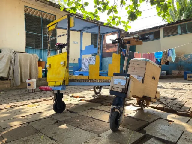 One of di tricycles wey Samuel build