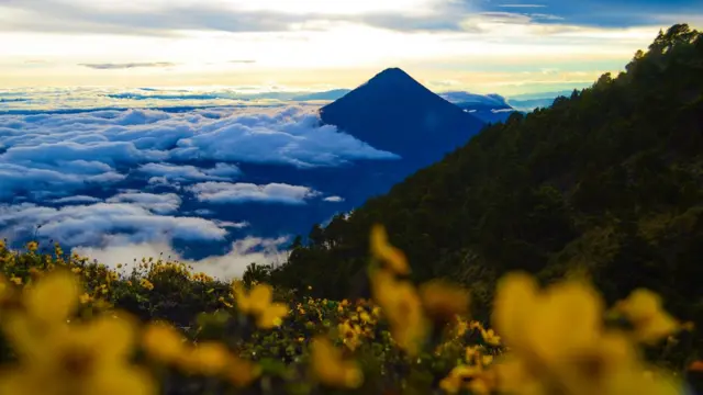 Vista del volcán