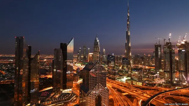 A general view of Burj Khalifa on February 6, 2017 in Dubai, United Arab Emirates.