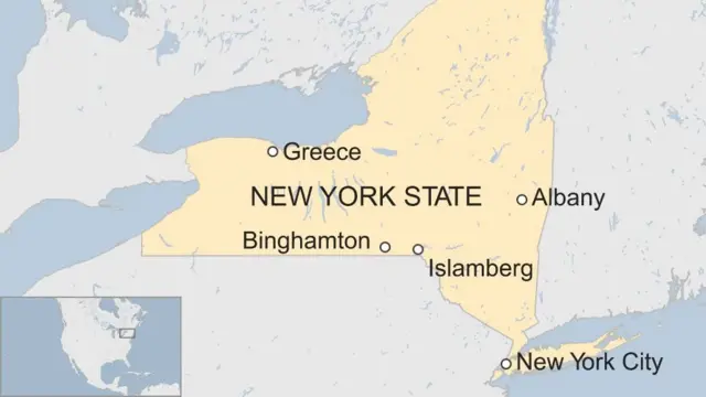 Ikarata yerekana ikaritiye ya Greece muri leta ya New York