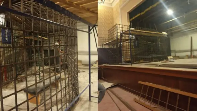 Клітки, які підготували для "суду" над "Ведмедями"