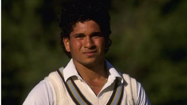 યુવા વયે સચિન તેંડુલકર