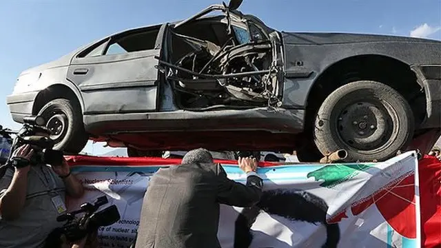 تصویری از خودروی مصطفی احمدی روشن